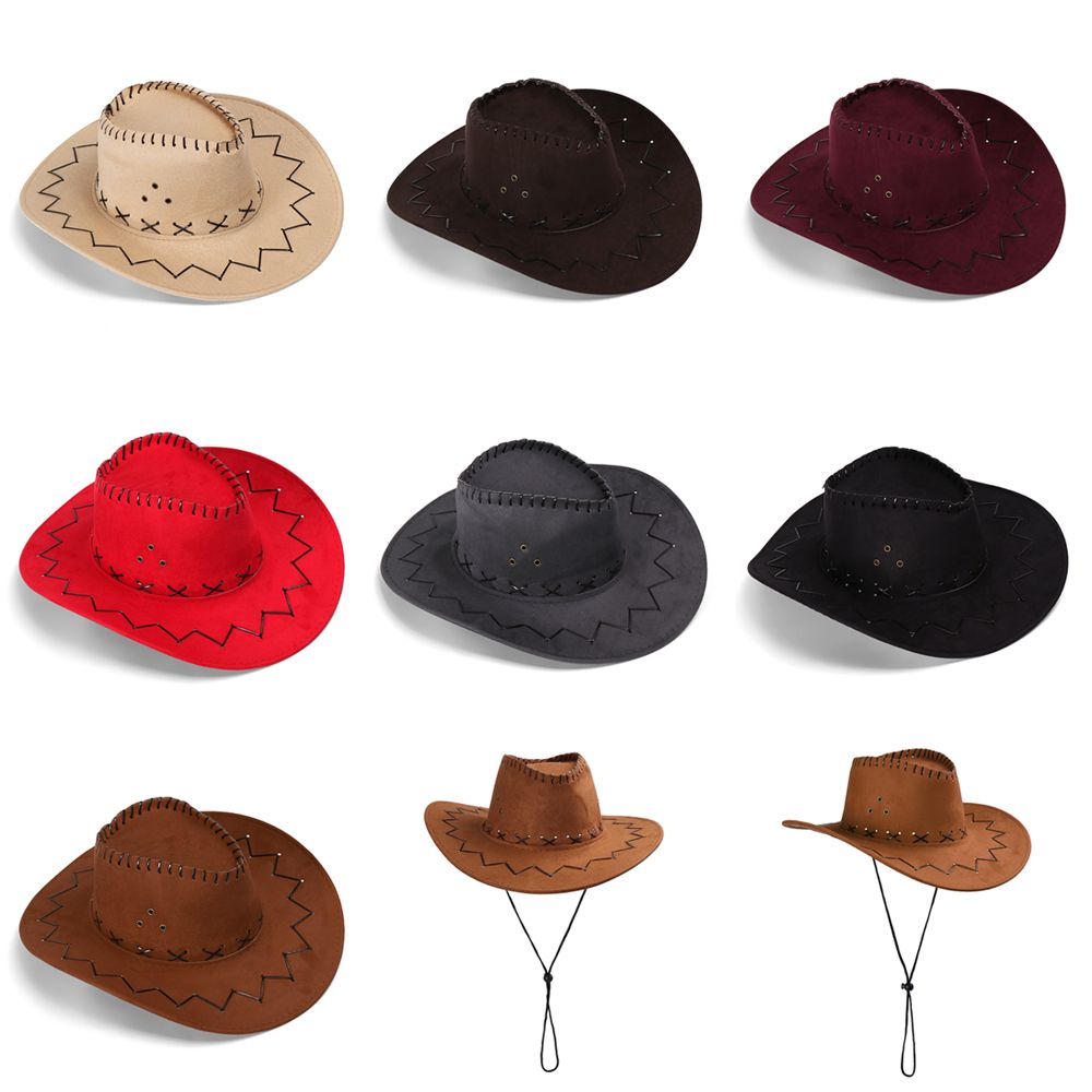 Women'S Fashion Wild West - Sombrero de vaquero de gamuza para