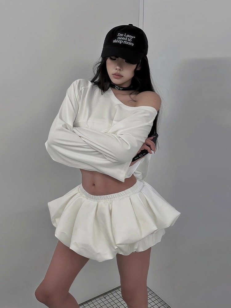 Asymmetric Top Women - 2025 Harajuku diseño de moda trajes