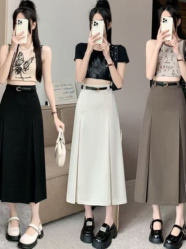 A-Line Skirt Midi - Falda de traje de talla ande,