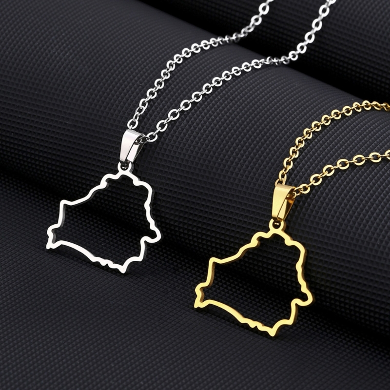 Women'S Fashion Guide - Collar con colgante de mapa de