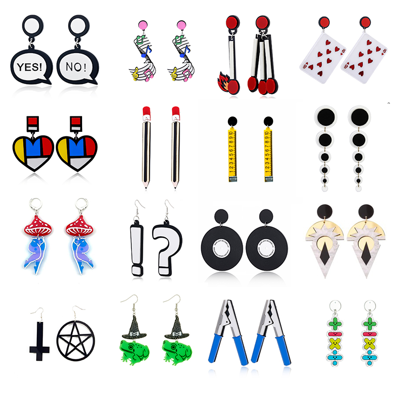 Women'S Fashion Guide - Pendientes colgantes de acrílico para mujer,