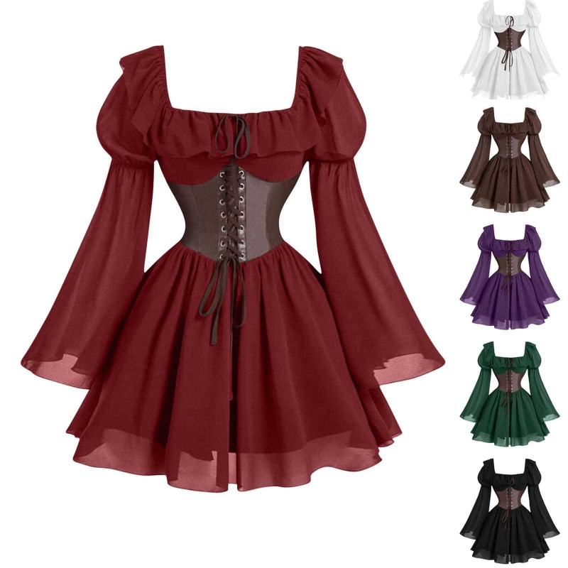Women'S Fashion Renaissance Period - Período renacentista Medieval nuevo vestido de
