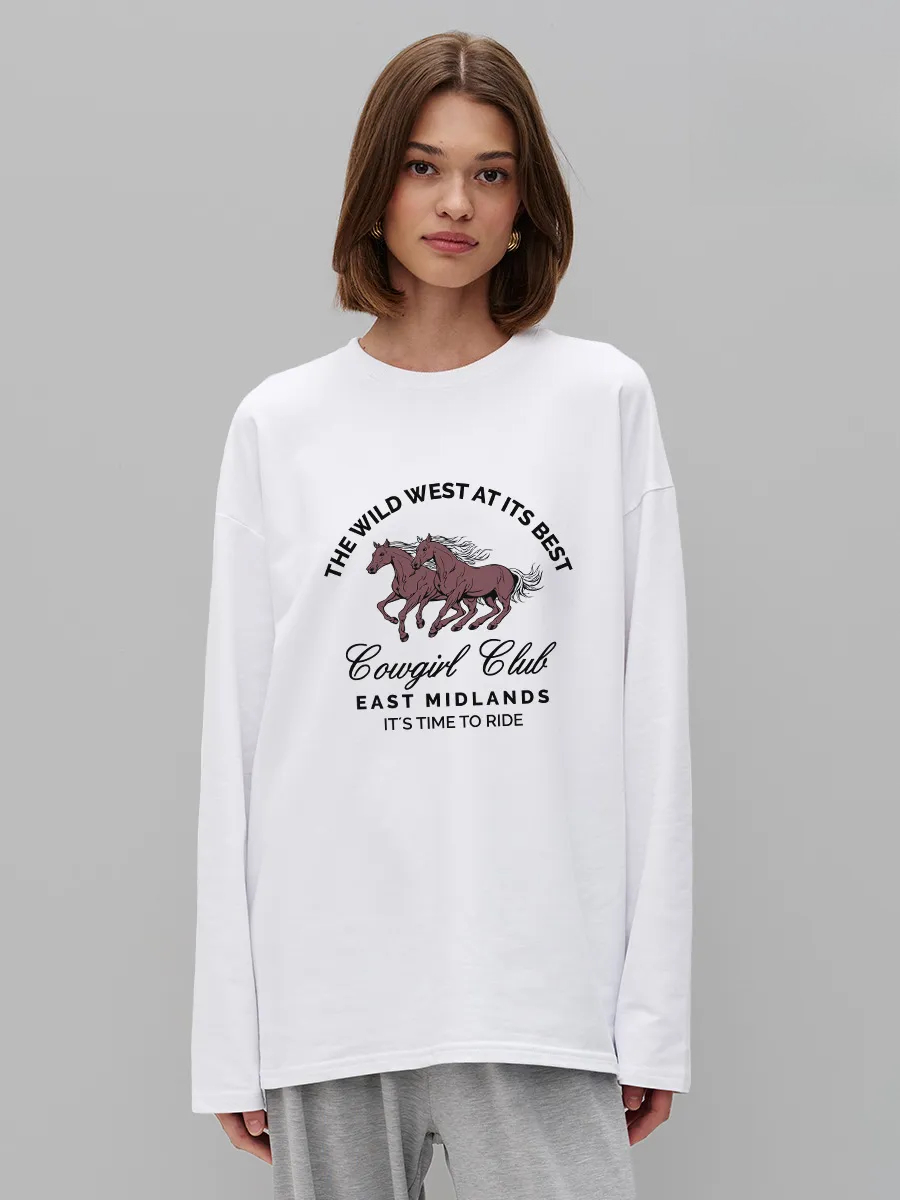 Women'S Fashion Wild West - Camiseta con estampado de caballos 100%