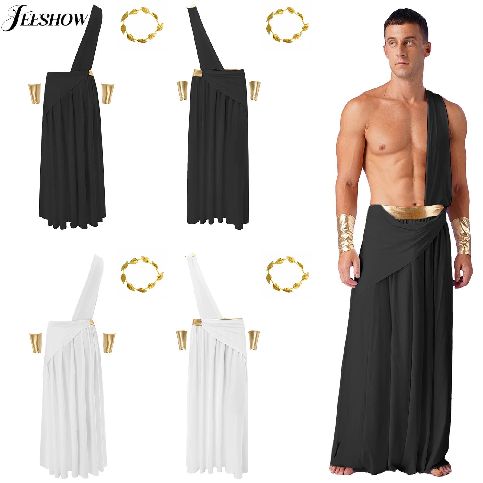 Off Shoulder Top - Disfraz de Emperador Romano para Hombre,