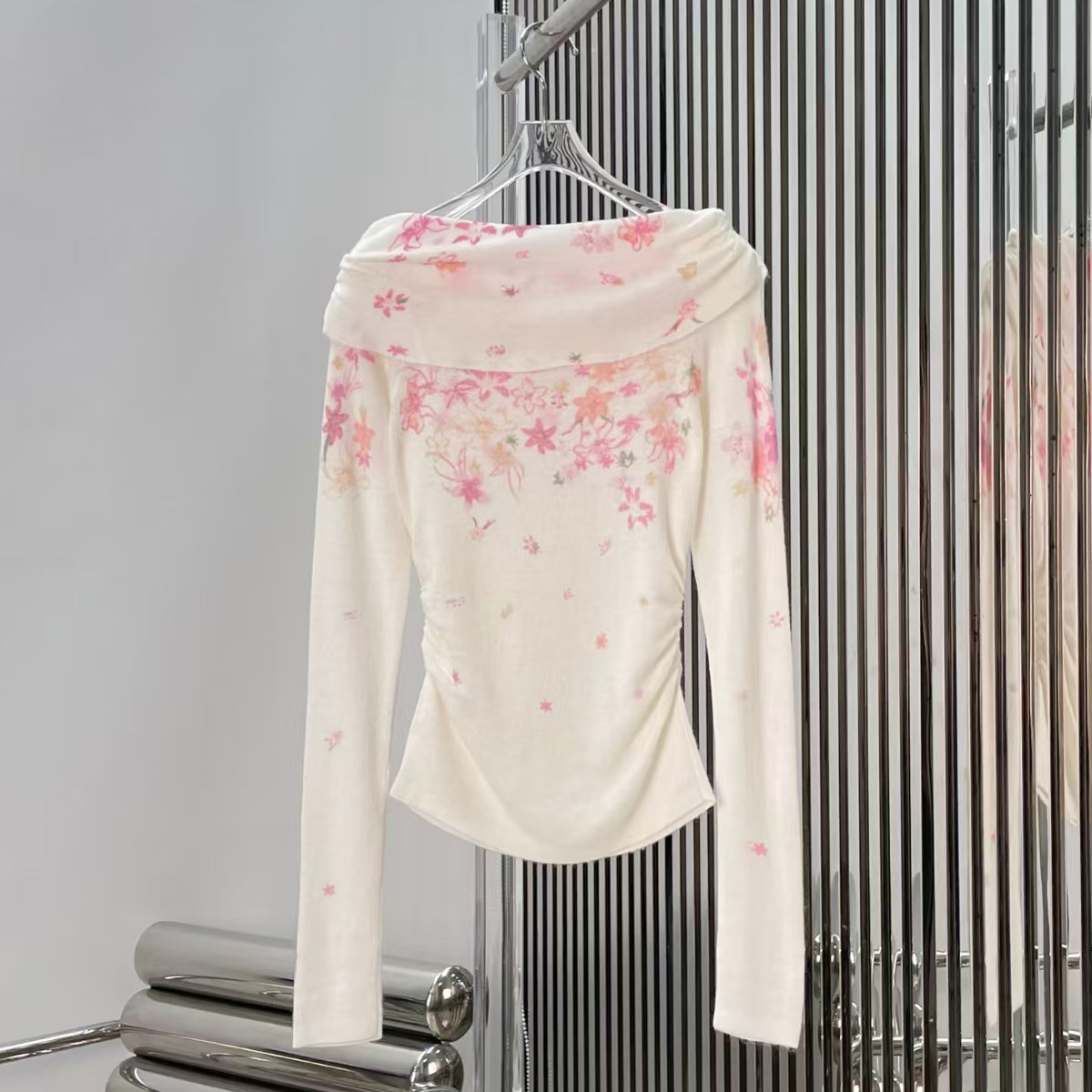 Off Shoulder Top - Suéter de manga larga con hombros