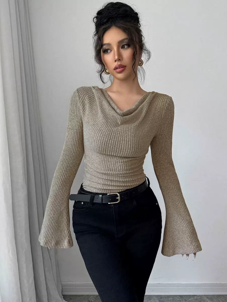 Off Shoulder Top - Blusa de mujer con hombros descubiertos,