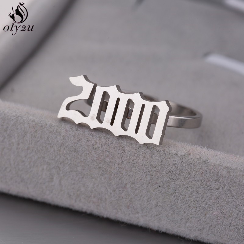 Women'S Fashion Year 2000 - Oly2u Anillos personalizados con número del