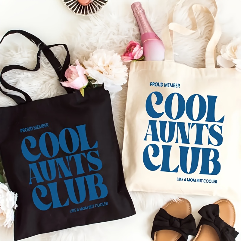 Canvas Tote Bag - Bolso Tote Cool Aunts Club, Bolso