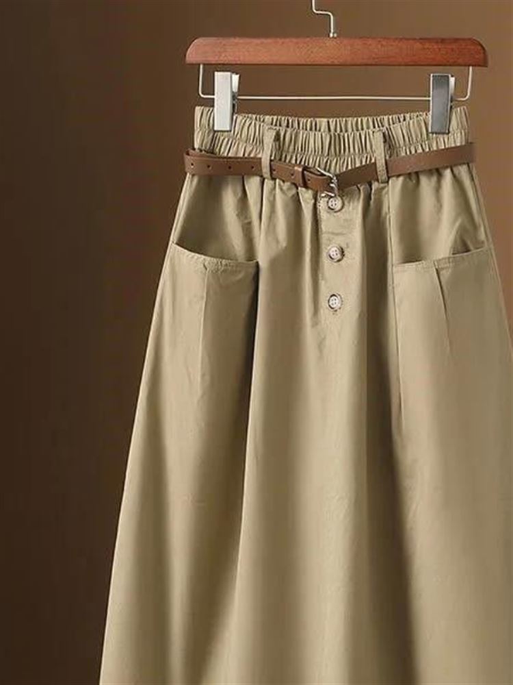 Falda Midi Casual de Moda con  - A-Line Skirt Midi reseña y precio