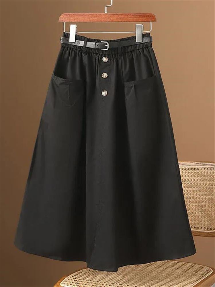 Falda Midi Casual de Moda con  - A-Line Skirt Midi reseña y precio