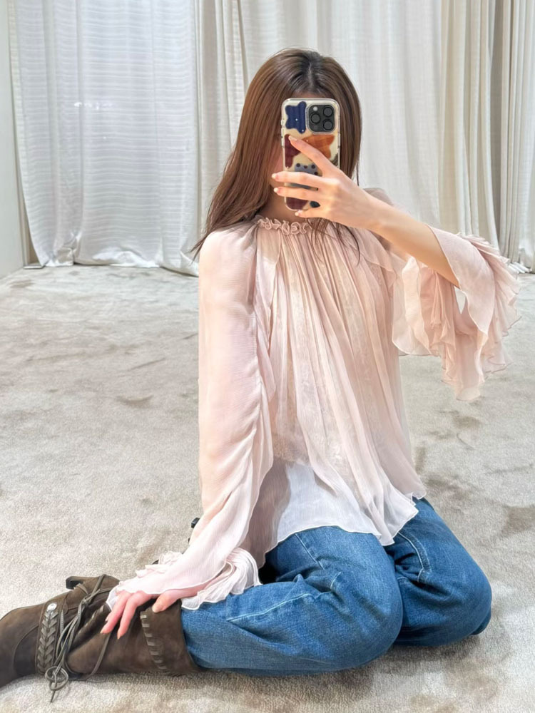 Blusa holgada con volantes de  - Women'S Fashion For 2026 reseña y precio