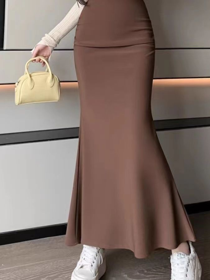 Falda midi estilo coreano a la - A-Line Skirt Midi reseña y precio