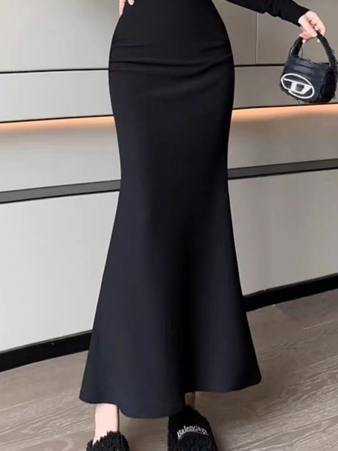Falda midi estilo coreano a la - A-Line Skirt Midi reseña y precio