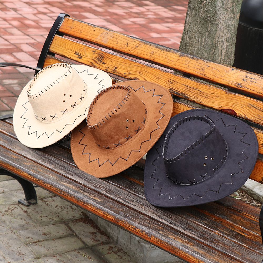 Sombrero de vaquero de gamuza  - Women'S Fashion Wild West reseña y precio