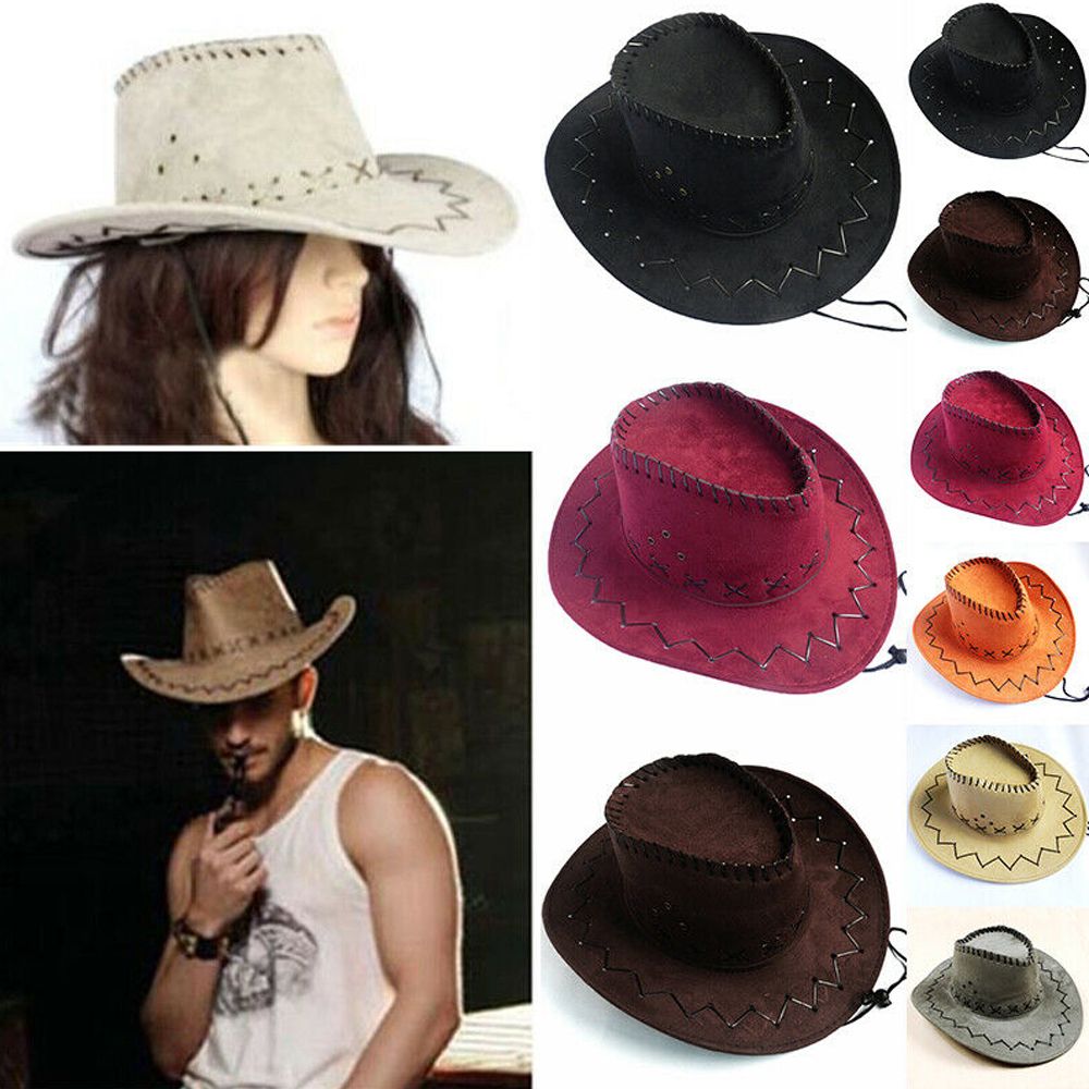 Sombrero de vaquero de gamuza  - Women'S Fashion Wild West reseña y precio