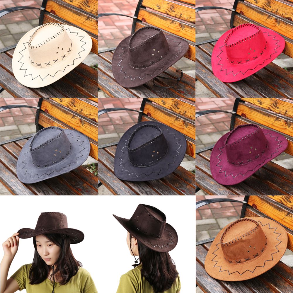Sombrero de vaquero de gamuza  - Women'S Fashion Wild West reseña y precio