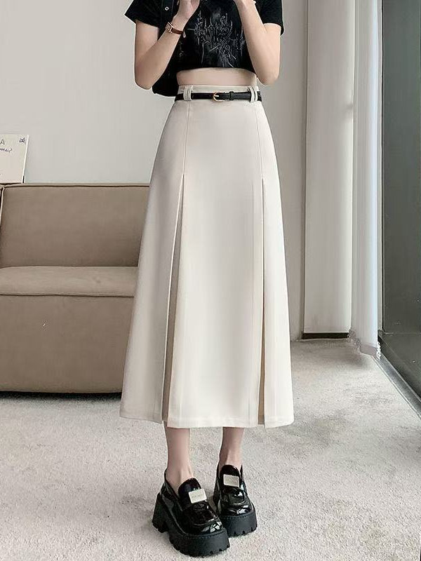 Falda de traje de talla ande,  - A-Line Skirt Midi reseña y precio