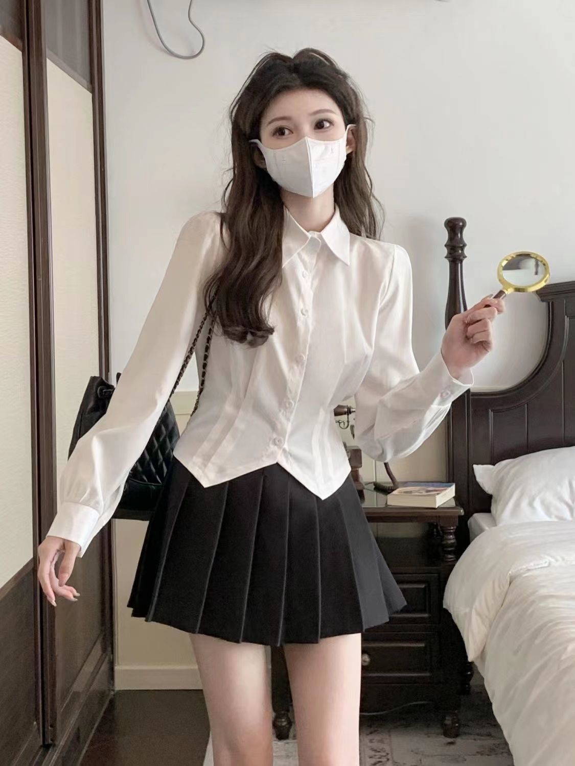 Camisa Vintage blanca de manga - Wrap Blouse Chiffon reseña y precio