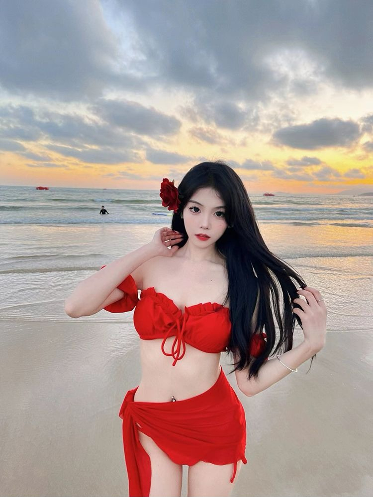 Bikini Rojo Sexy para Mujer, M - Women'S Fashion For 2026 reseña y precio