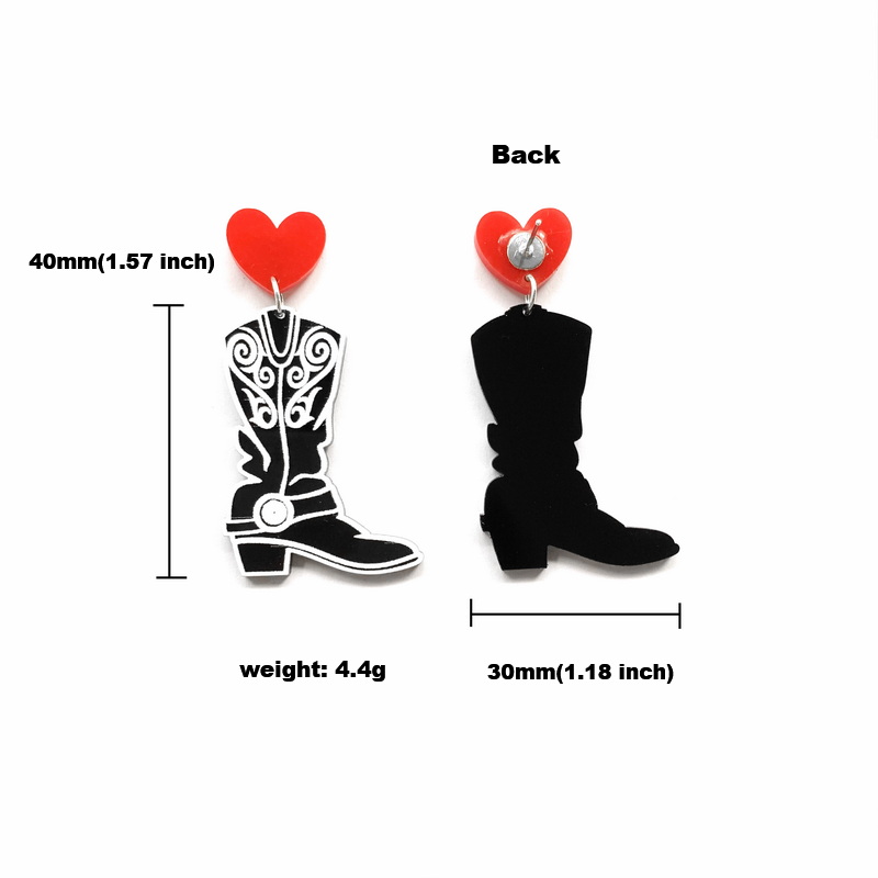 Botas de vaquero negras con pa - Women'S Fashion Wild West reseña y precio
