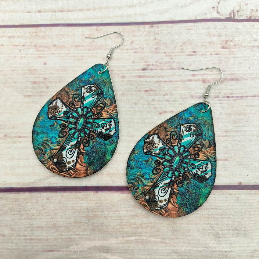 Pendientes cruzados en forma d - Women'S Fashion Wild West reseña y precio