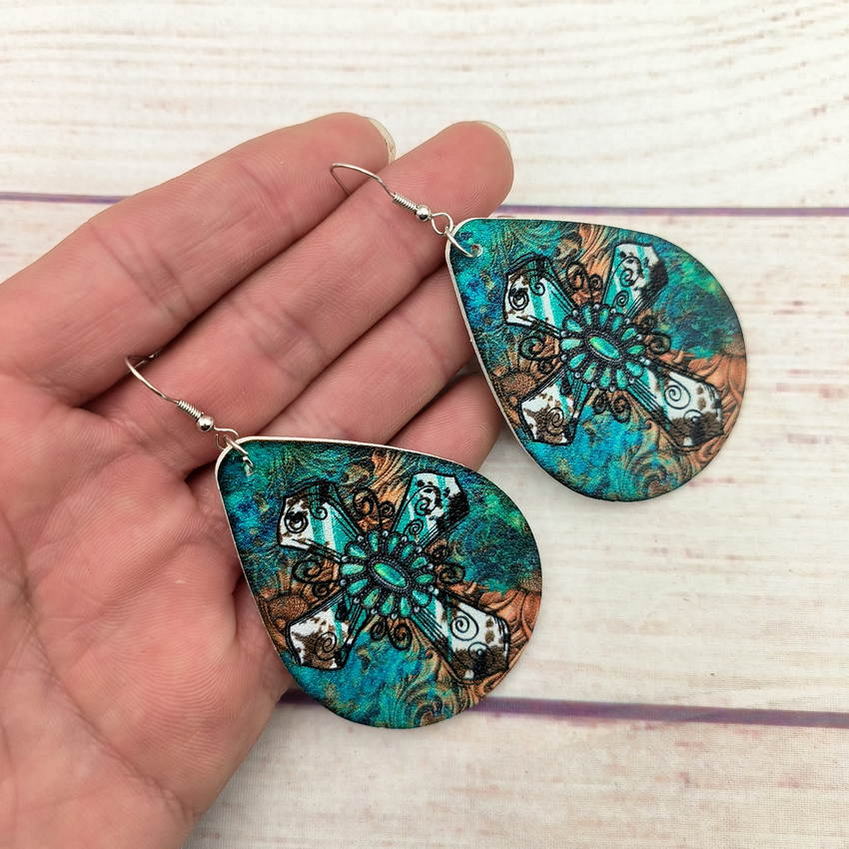 Pendientes cruzados en forma d - Women'S Fashion Wild West reseña y precio