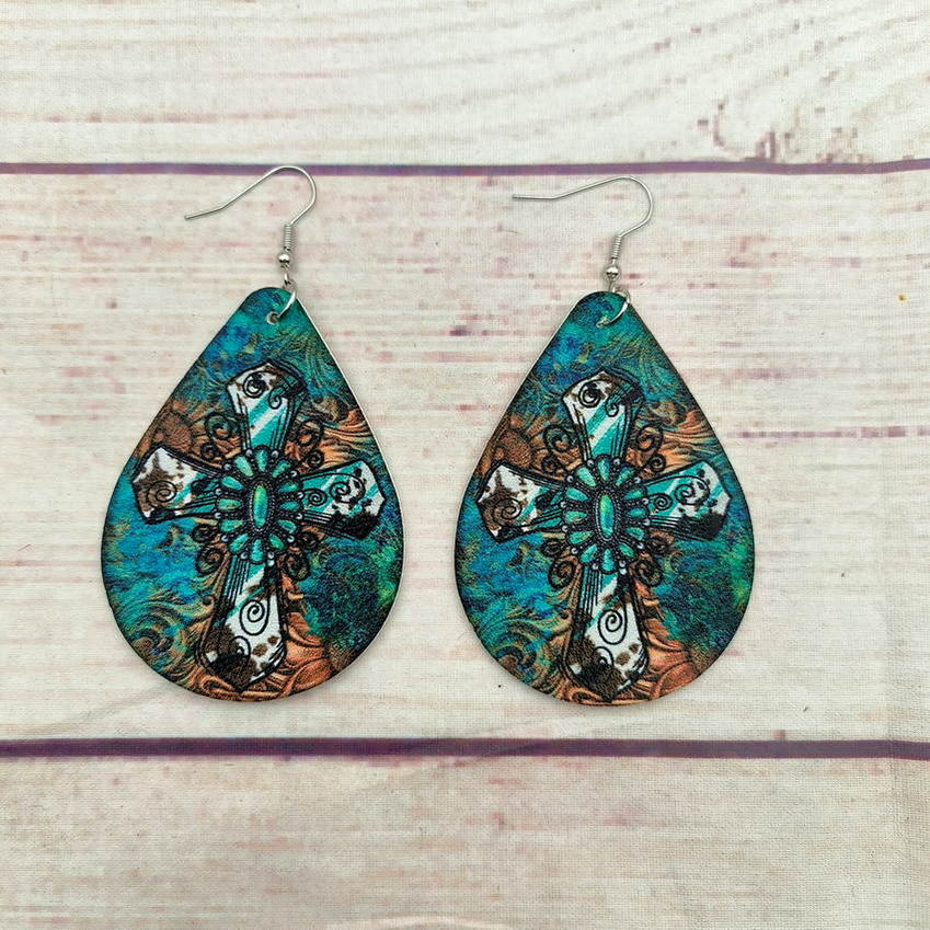 Pendientes cruzados en forma d - Women'S Fashion Wild West reseña y precio