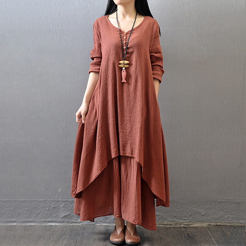 Vestido largo de manga larga p - Women Fashion Kurti reseña y precio