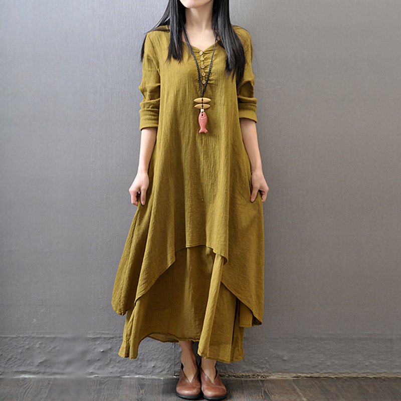 Vestido largo de manga larga p - Women Fashion Kurti reseña y precio