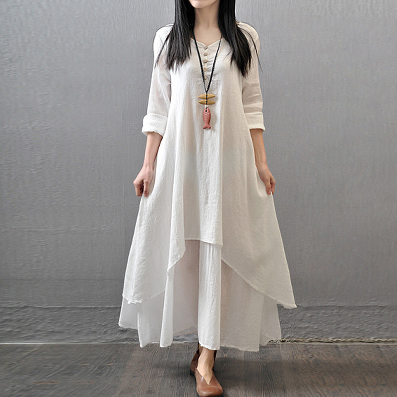 Vestido largo de manga larga p - Women Fashion Kurti reseña y precio