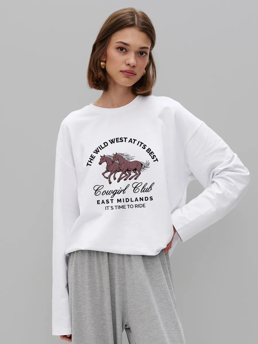 Camiseta de manga larga 100% a - Women'S Fashion Wild West reseña y precio