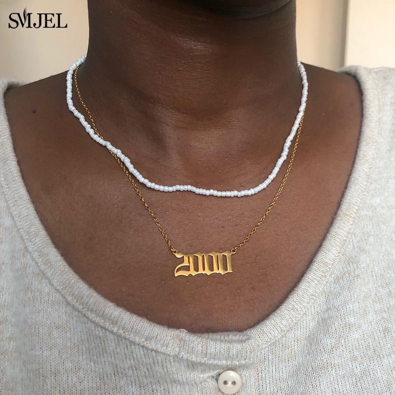 Collares con números del año d - Women'S Fashion Year 2000 reseña y precio