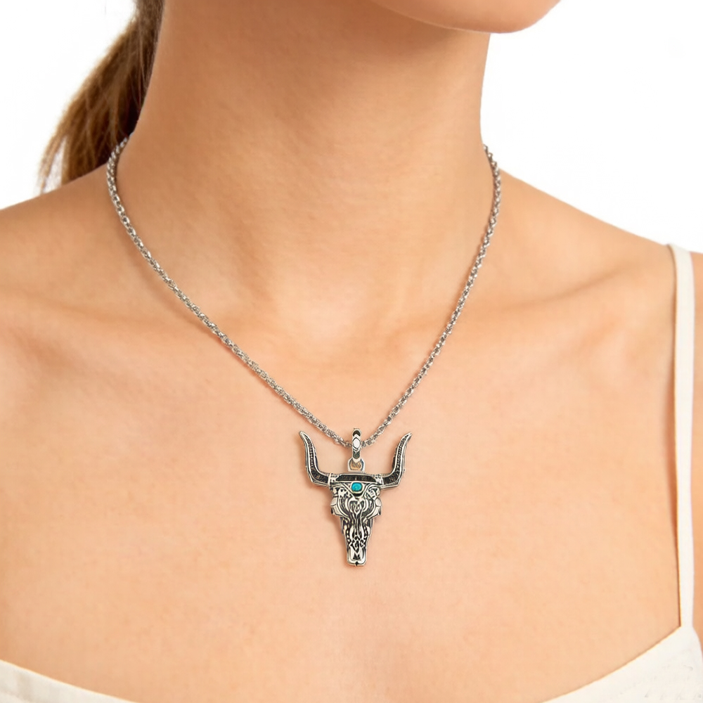 Colgante cabeza de toro moda d - Women'S Fashion Wild West reseña y precio