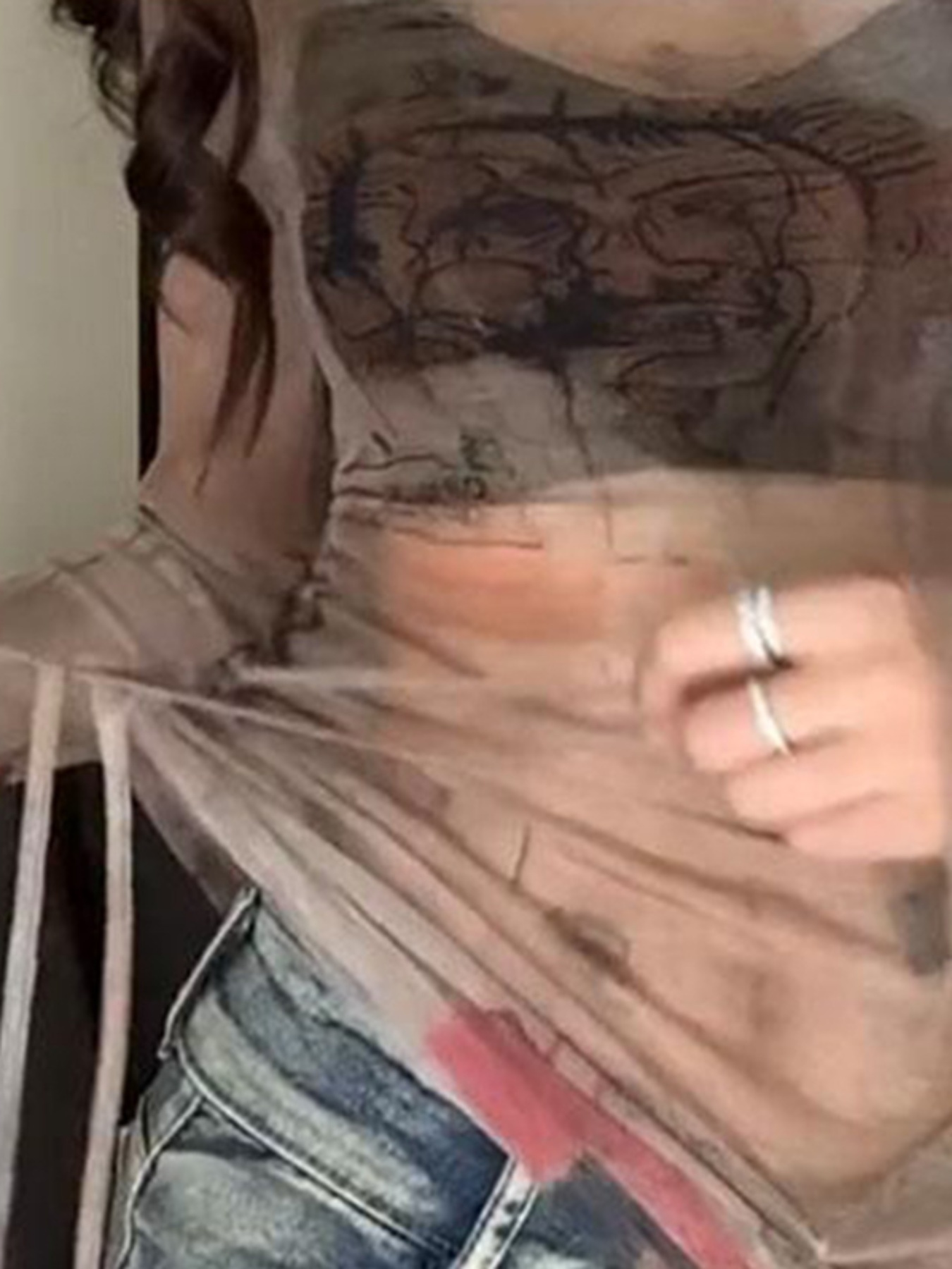 Top de malla con estampado de  - Off Shoulder Top reseña y precio