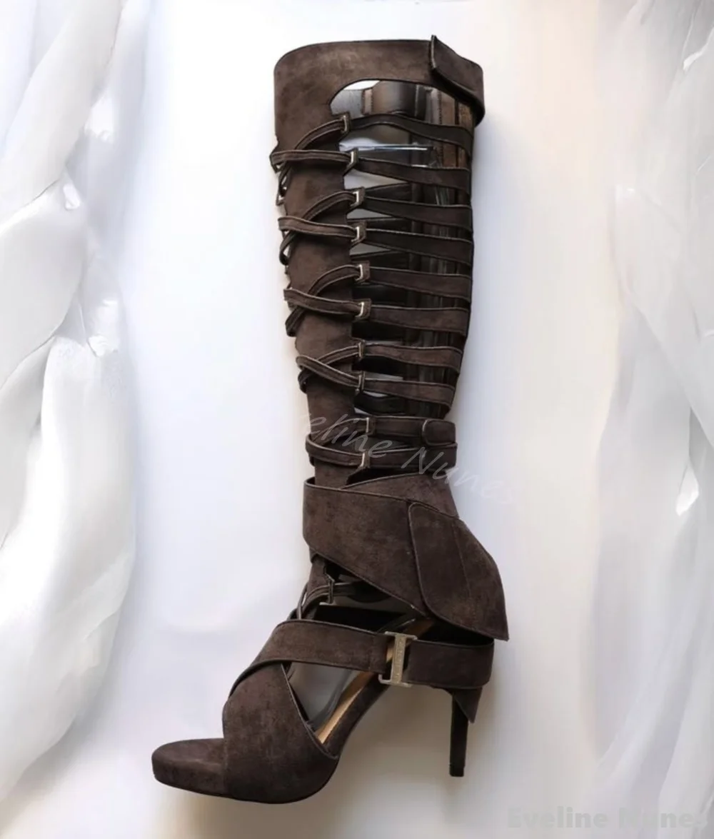 Sandalias de Franela Huecas ha - Women'S Fashion Boots 2025 reseña y precio