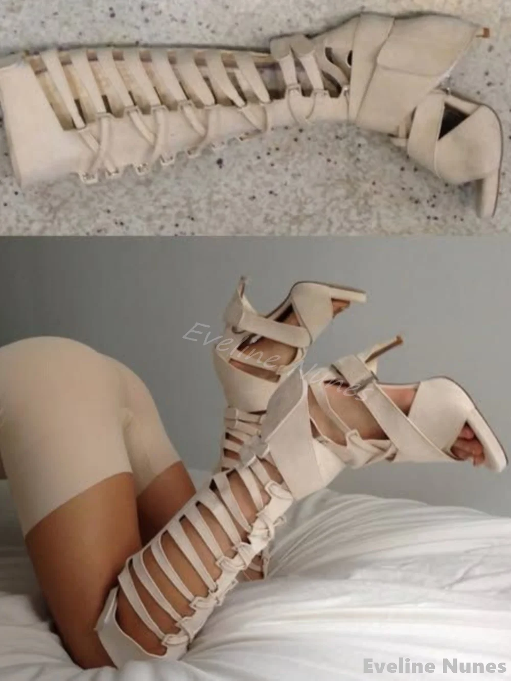 Sandalias de Franela Huecas ha - Women'S Fashion Boots 2025 reseña y precio