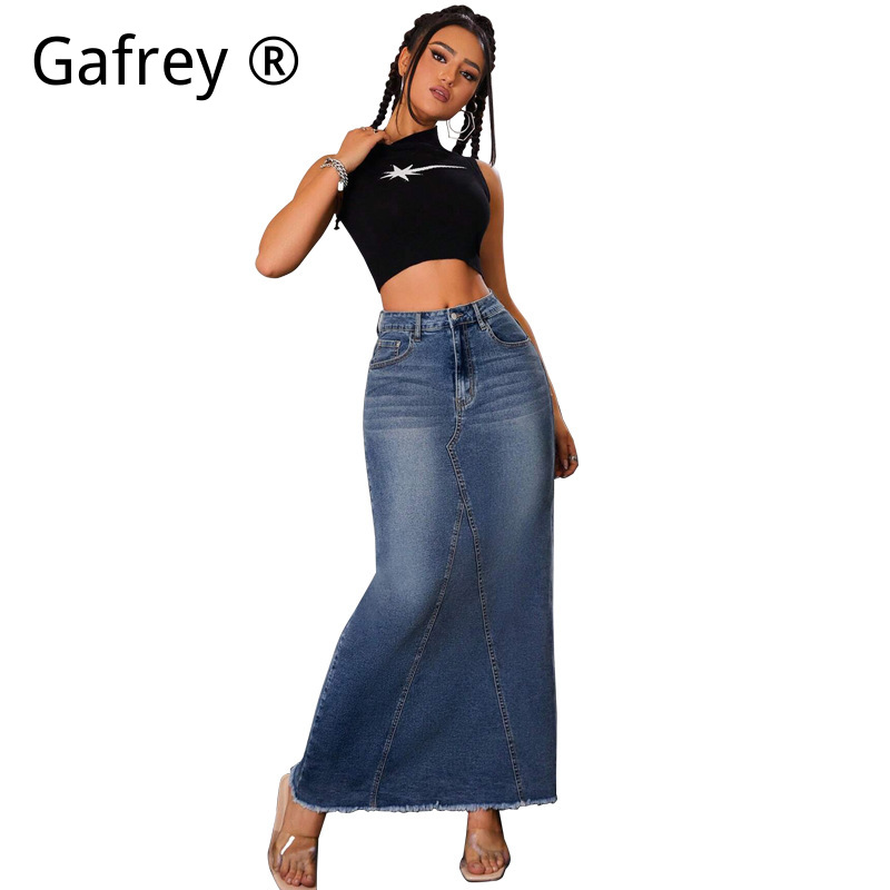 Falda vaquera midi de mujer, c - A-Line Skirt Midi reseña y precio