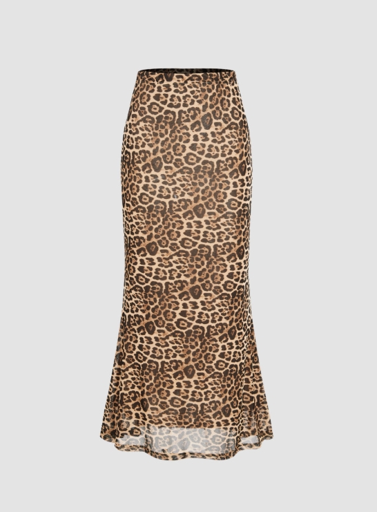 Falda Maxi con Estampado de Le - A-Line Skirt Midi reseña y precio