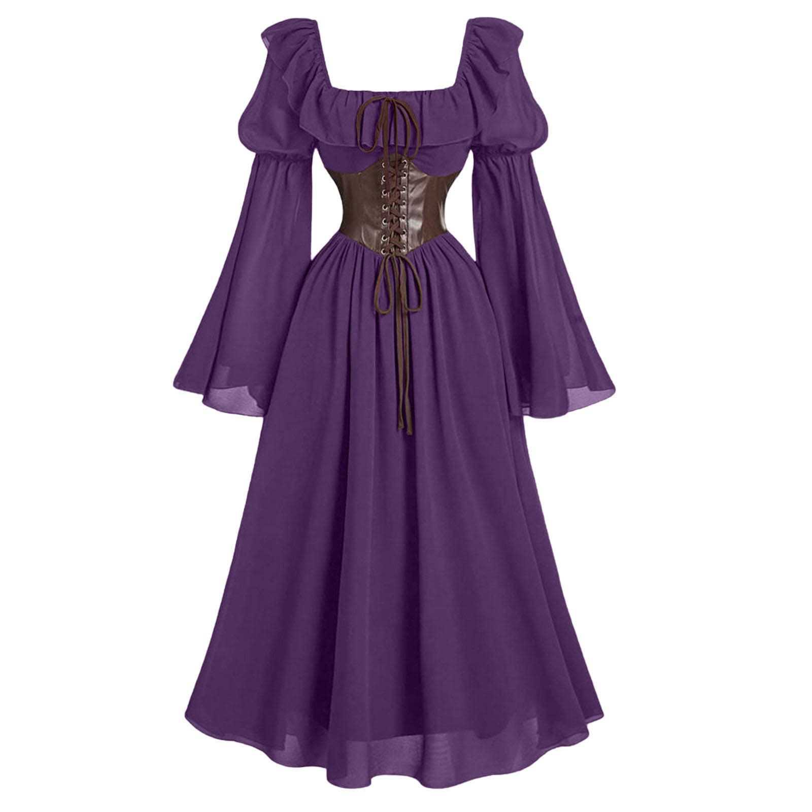 Vestido largo Medieval de mang - Women'S Fashion Renaissance Period reseña y precio