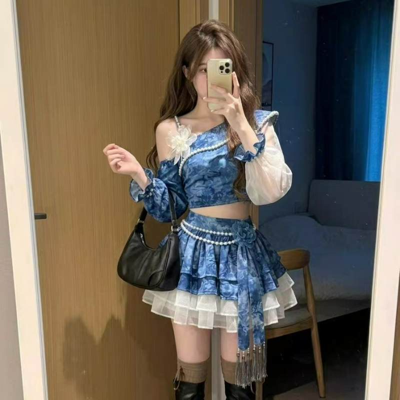 Conjunto de Falda Lolita Elega - Asymmetric Top Women reseña y precio