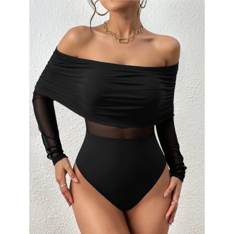 Camiseta ajustada de manga lar - Off Shoulder Top reseña y precio