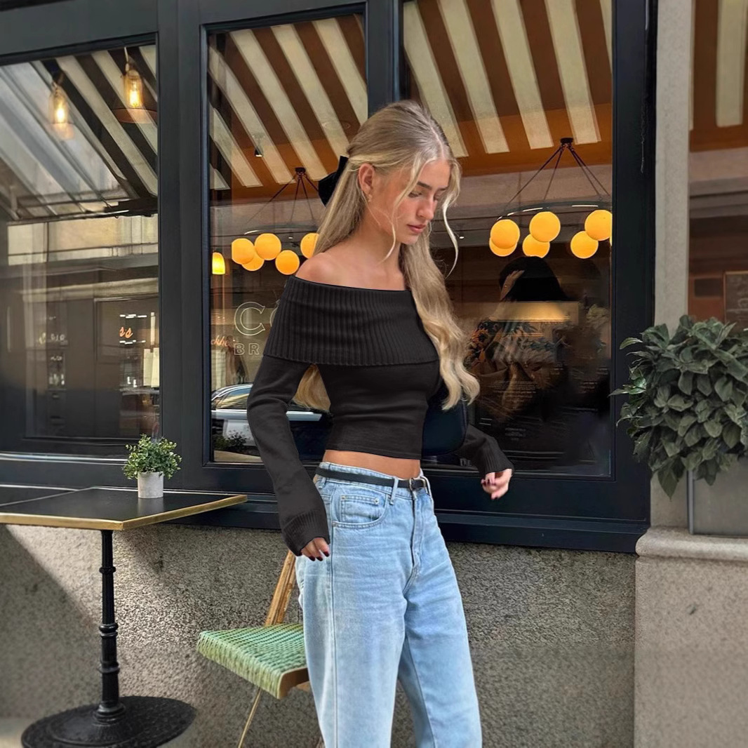 Top Corto de Moda Urbana con H - Off Shoulder Top reseña y precio
