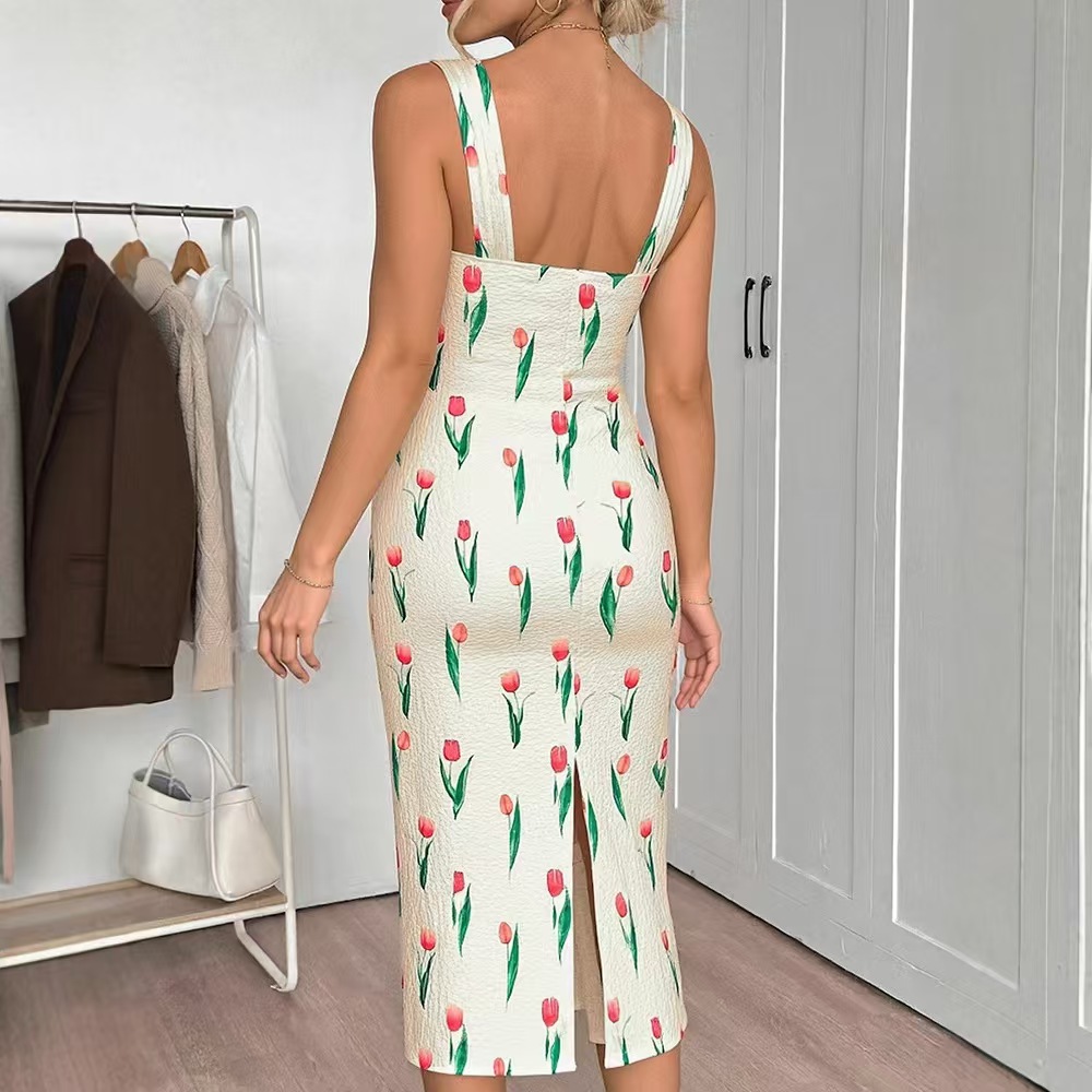 Vestido Corto con Estampado Fl - A-Line Skirt Midi reseña y precio