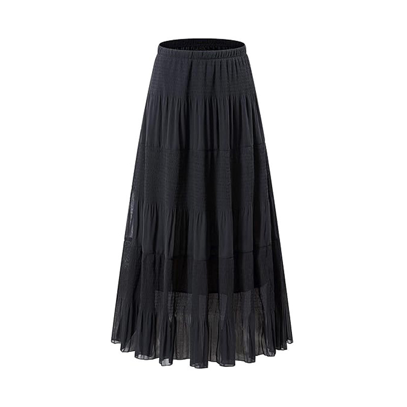 Falda Larga de Cintura Alta en - A-Line Skirt Midi reseña y precio