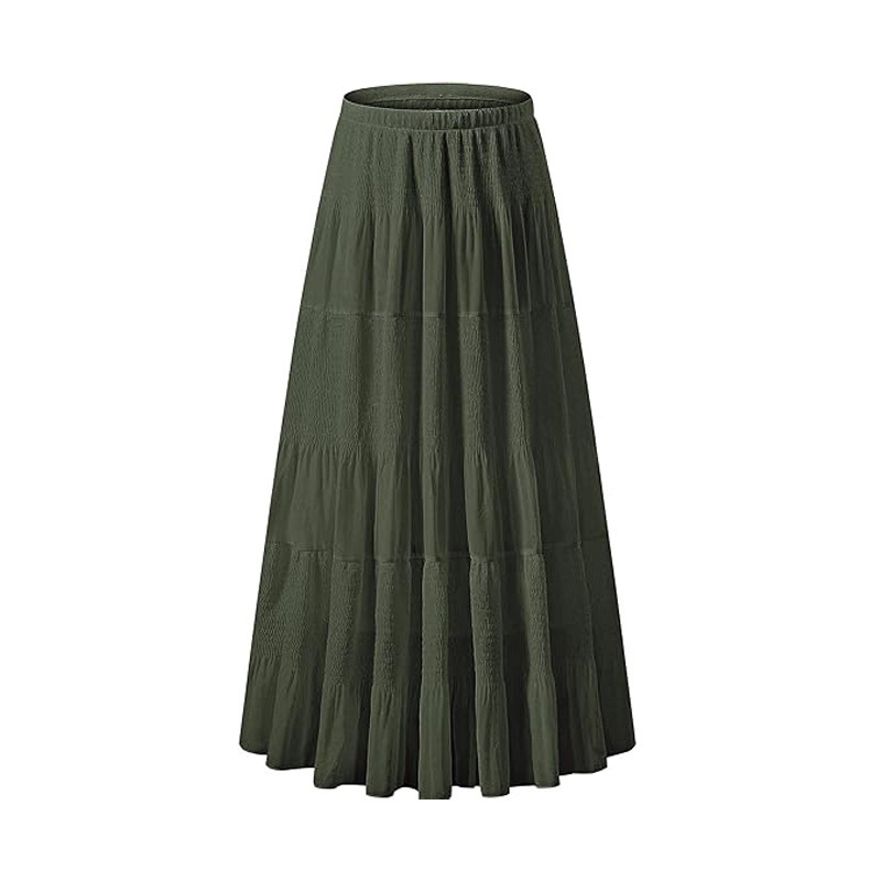 Falda Larga de Cintura Alta en - A-Line Skirt Midi reseña y precio