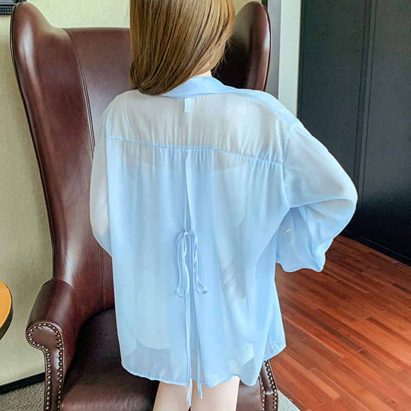 Blusa Oversize de Gasa Semitra - Wrap Blouse Chiffon reseña y precio