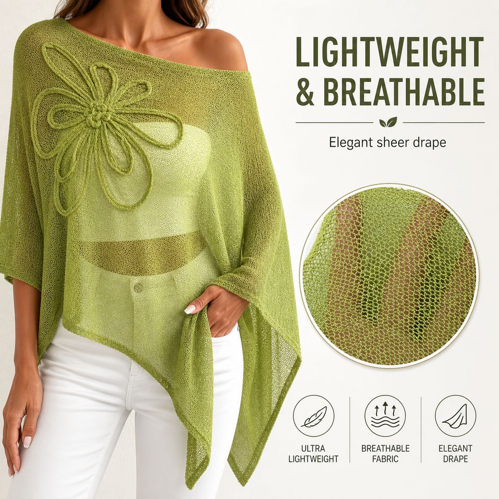 Elegante Top Poncho con Hombro - Asymmetric Top Women reseña y precio