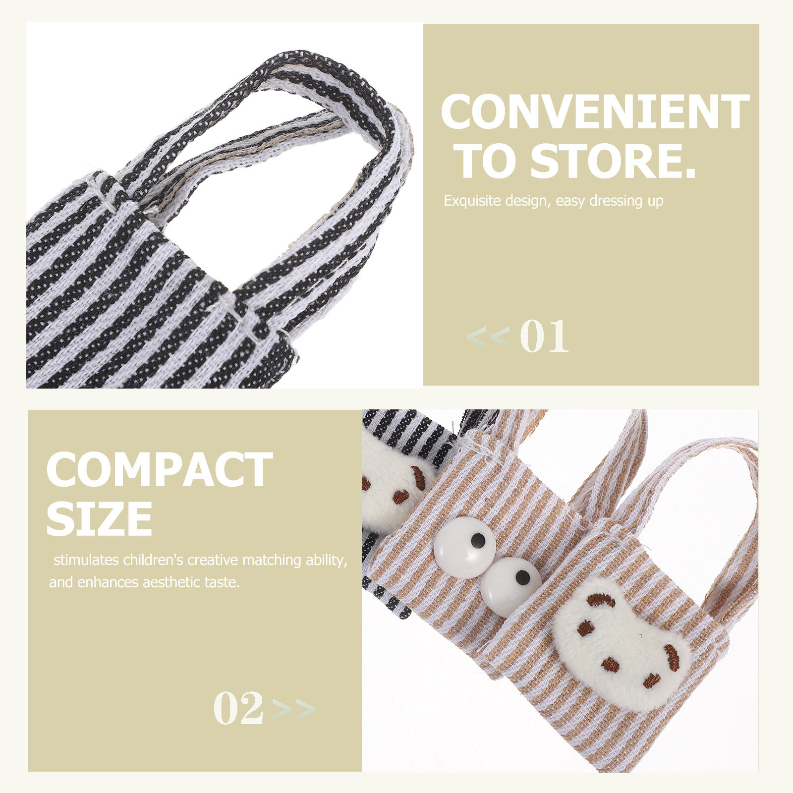 4 Bolsos de Hombro Miniatura,  - Canvas Tote Bag reseña y precio