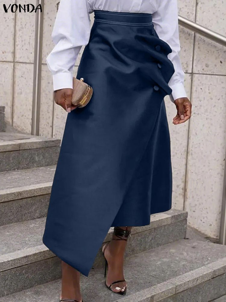 Faldas de satén de talla grand - A-Line Skirt Midi reseña y precio