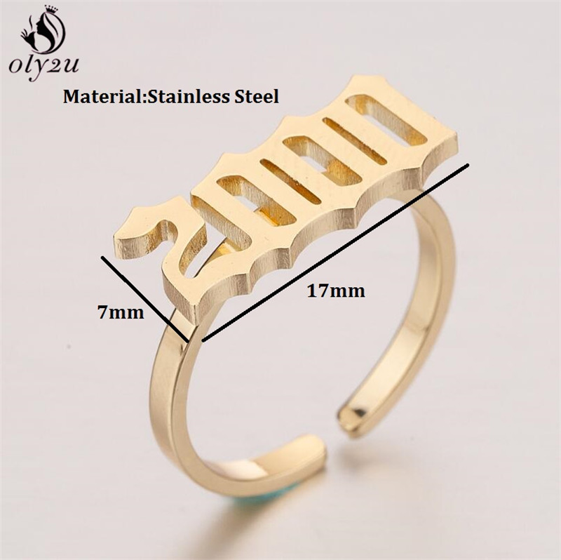 Oly2u Anillos personalizados c - Women'S Fashion Year 2000 reseña y precio